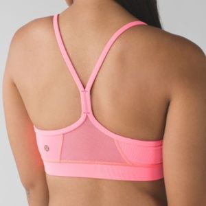 LULULEMON Flow Y Bra IV- Size 6 PINK- Worn twice!